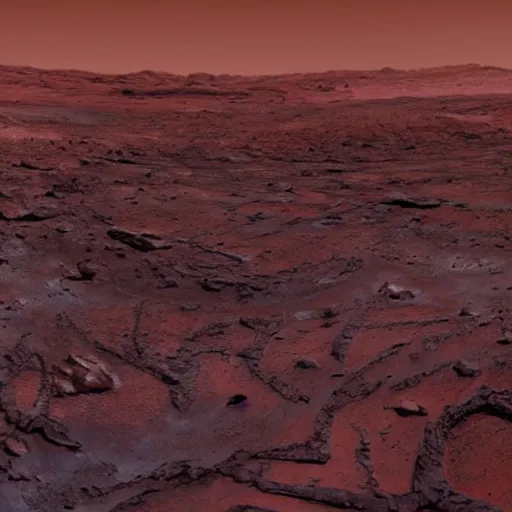 Image similar to hellish landscape on mars highly detailed, 4k, HDR, award-winning, cinematic