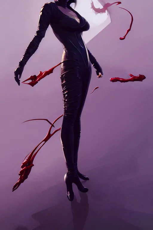 Image similar to gta vampire as aeon flux profile picture by greg rutkowski, dynamic pose, intricate clothes, futuristic, margaret keane, artgerm, norman rockwell, moebius, phantom, dreary, dramatic, fluid, golden ratio, artstation,