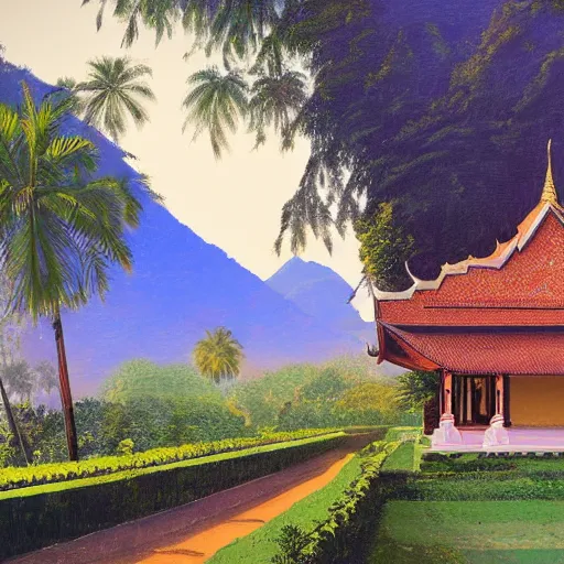 Prompt: luang prabang in the style of James gurney