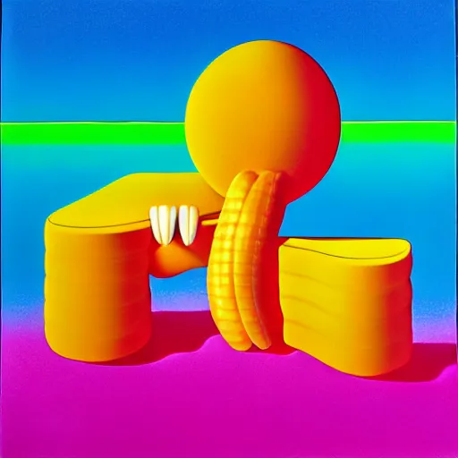 Prompt: sandwich by shusei nagaoka, kaws, david rudnick, airbrush on canvas, pastell colours, cell shaded, 8 k