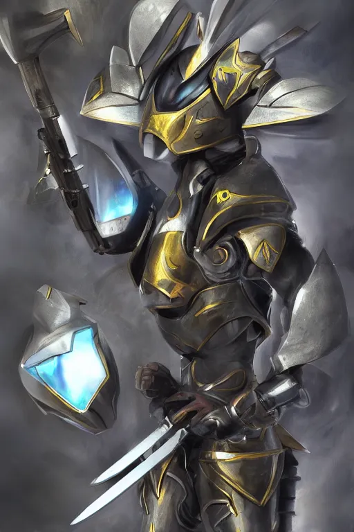 Image similar to helmet armor guardian destiny in witch queen illumination ray tracing hdr fanart arstation by sung choi robot ninja mask and eric pfeiffer and gabriel garza and casper konefal