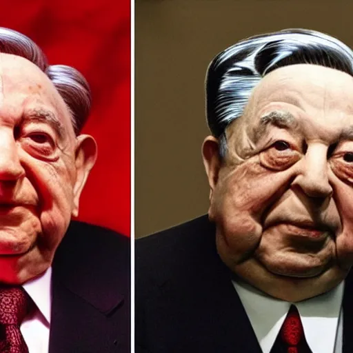 Image similar to george soros dressed as mao tse dong