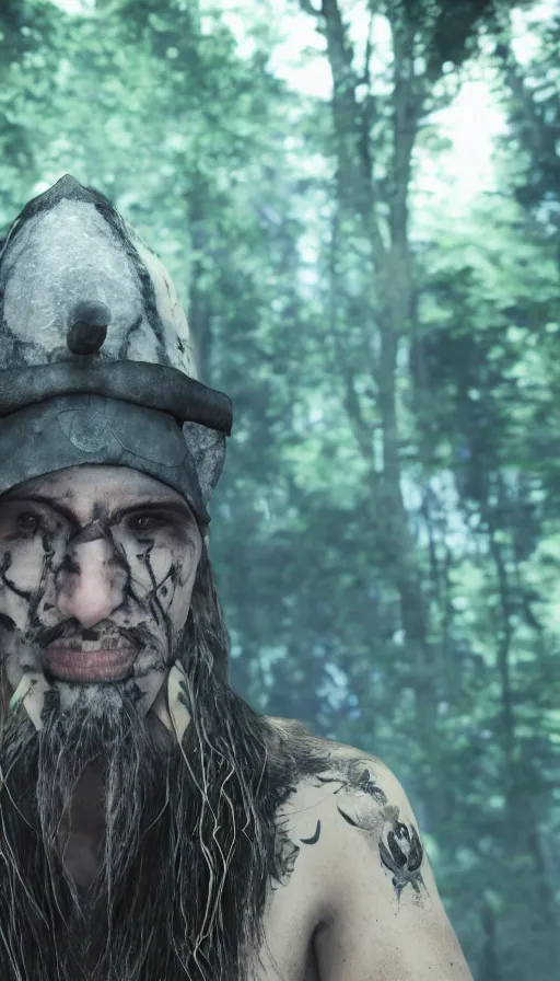 Image similar to portrait of a digital shaman, with cryengine