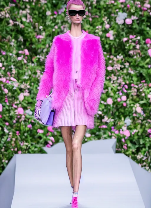 Image similar to hyperrealistic and heavy detailed balenciaga runway show of barbie, leica sl 2 5 0 mm, vivid color, high quality, high textured, real life