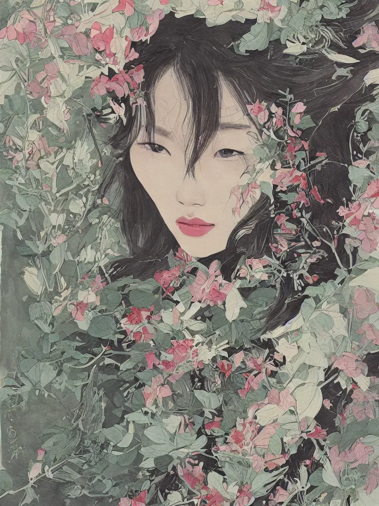 Image similar to a beautiful illustration by tina jiang,