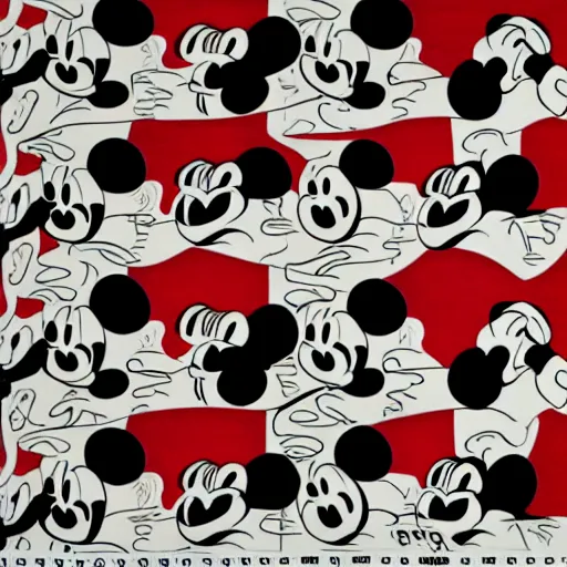 Image similar to mickey mouse blotter art