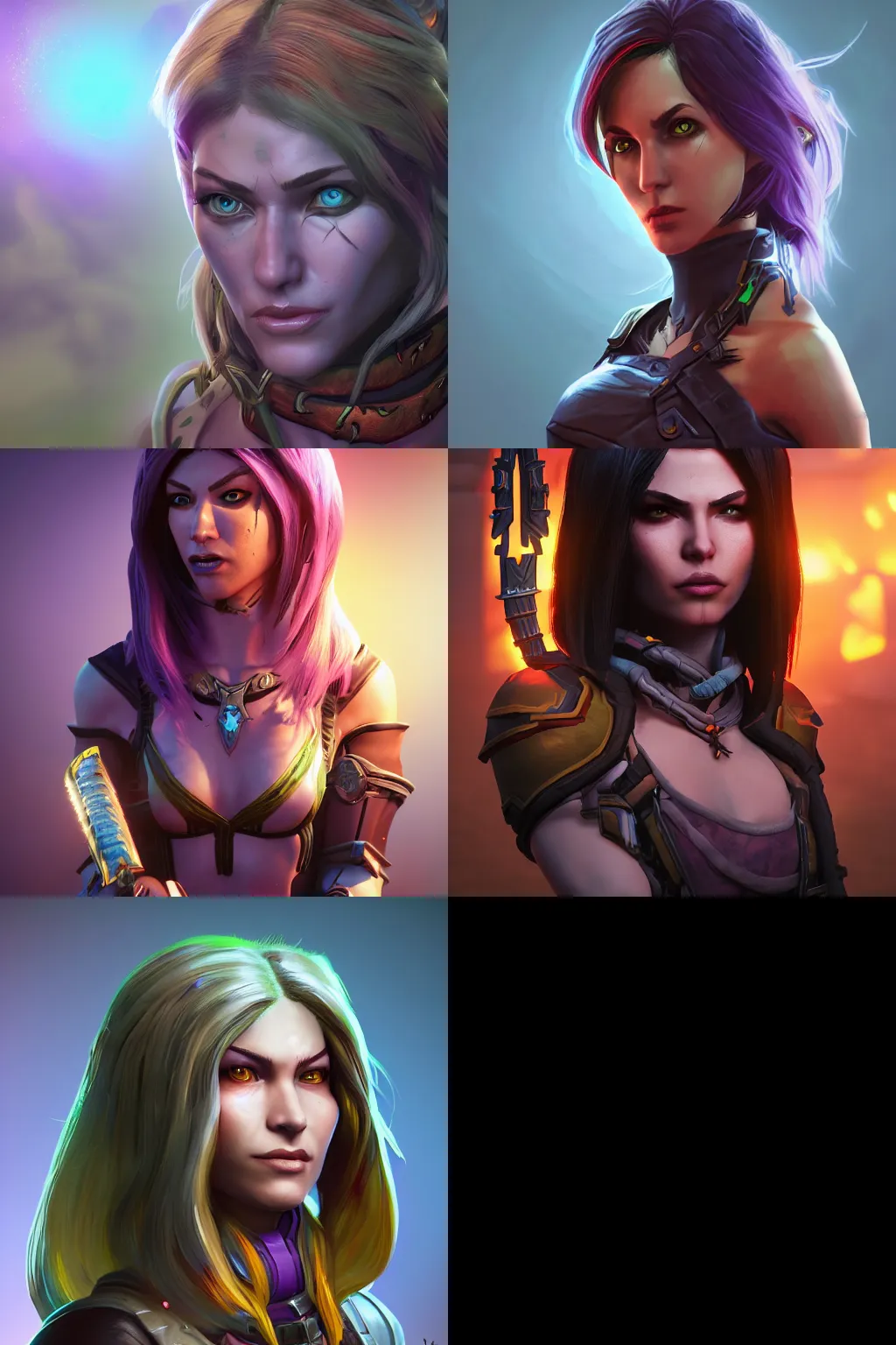 Prompt: A comic book style portrait painting of an human female rogue world of warcraft, unreal 5, DAZ, octane render, hypercomplex, ambient light, dynamic lighting, nvidia, vray