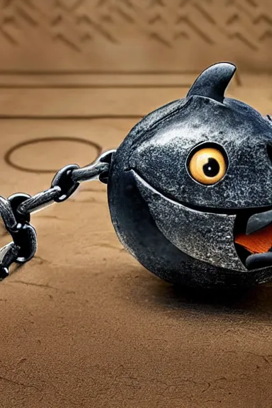 Image similar to very very intricate photorealistic photo of a chain chomp in an episode of game of thrones, photo is in focus with detailed atmospheric lighting, award - winning details