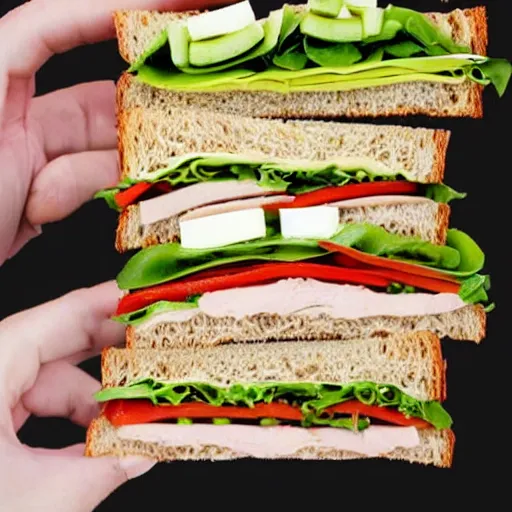 Image similar to how sandwiches grow