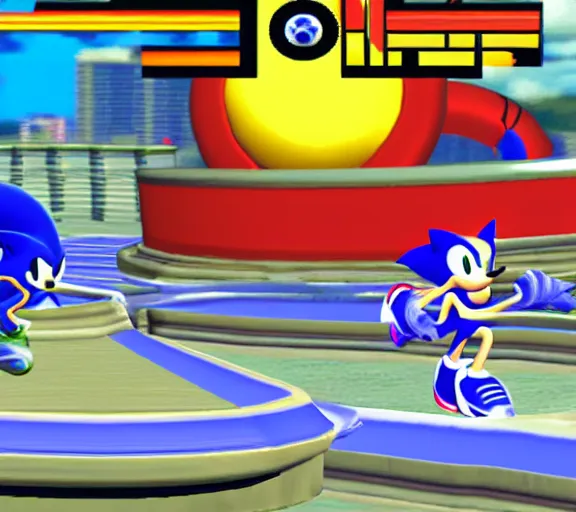 Image similar to sonic adventure on the sega saturn, ingame screenshot