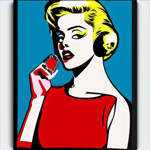 Image similar to pop art pin - up by ryan gosling