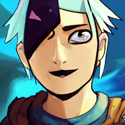 Prompt: portrait of Apex Legend Lifeline winking, in the style of Valorant