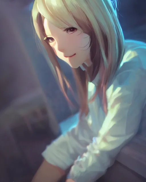 Prompt: an adorable girl, full shot, atmospheric lighting, detailed face, by makoto shinkai, stanley artgerm, lauwlop, rossdraws