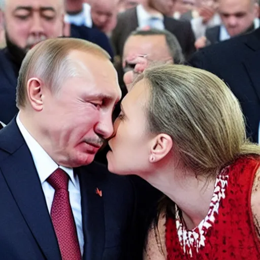 Image similar to putin french kissing erdogan