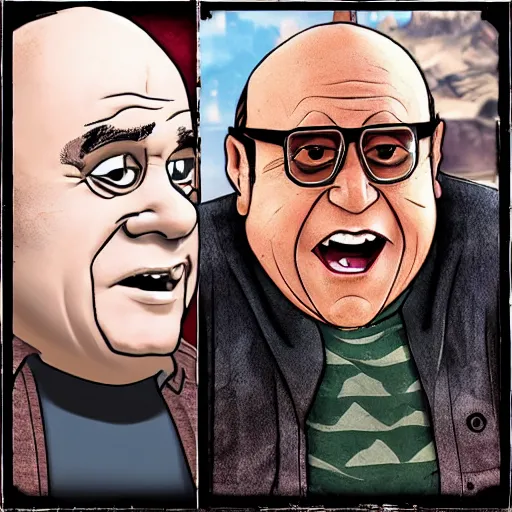 Image similar to Danny devito in the style of fallout: New Vegas game