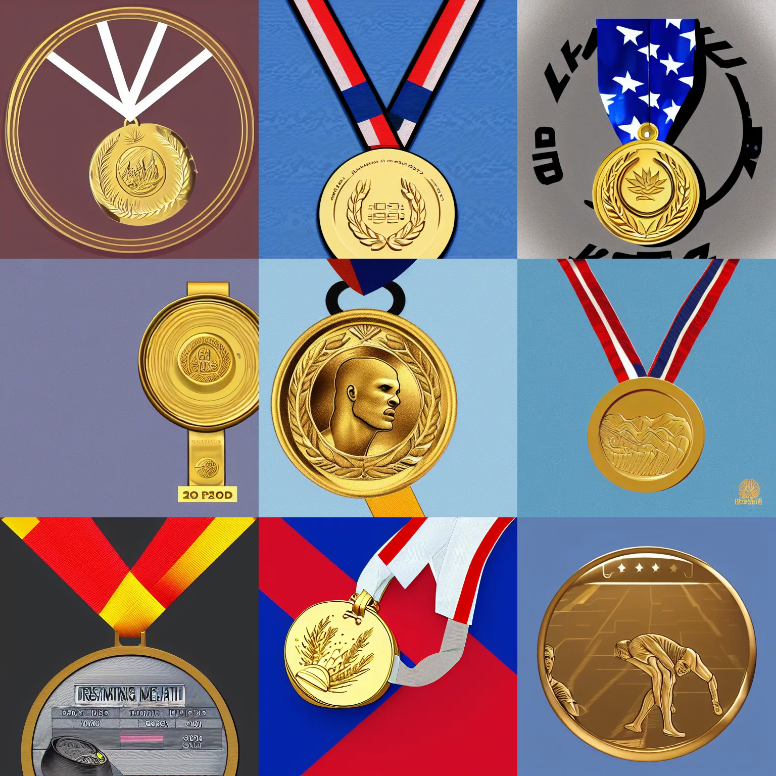 Prompt: digital art, detailed realistic illustration of the gold medal for being dumb