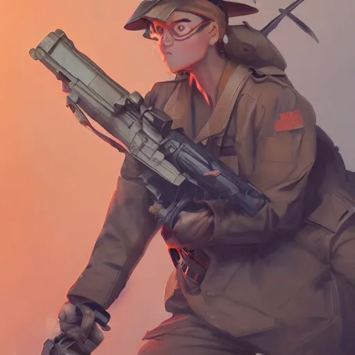 Image similar to hero world full metal jacket 1 9 8 7, behance hd by jesper ejsing, by rhads, makoto shinkai and lois van baarle, ilya kuvshinov, rossdraws global illumination