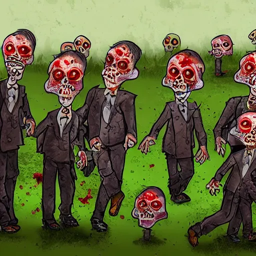 Image similar to zombies at a funeral