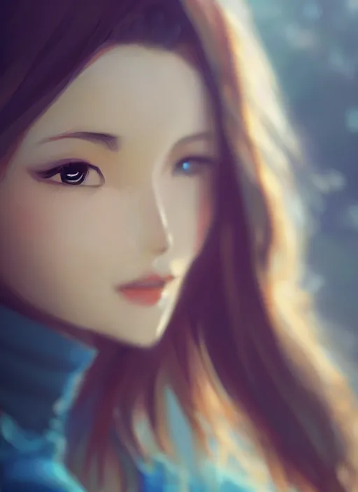 Prompt: portrait of Lauren chen artstation bokeh dof very very detailed