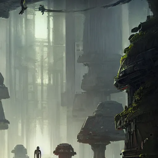 Image similar to star wars concept art by greg rutkowski, a palatial, elegant and beautiful city in the middle of a jungle, cinematographic morning light, artstation hq