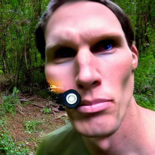 Prompt: Jerma985 caught on Trailcam, 4k, high definition