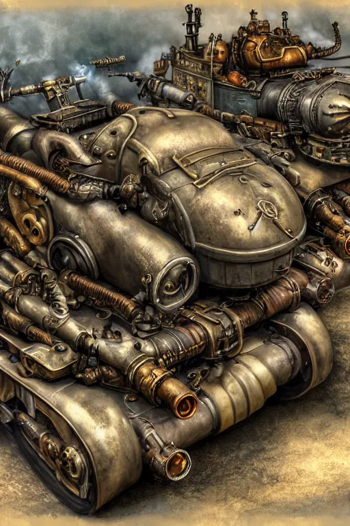 Image similar to hyper realistic dragon lying down with steam punk tanks and tubes and breathing apparatus on its back, white background, full frame, art byjon foster