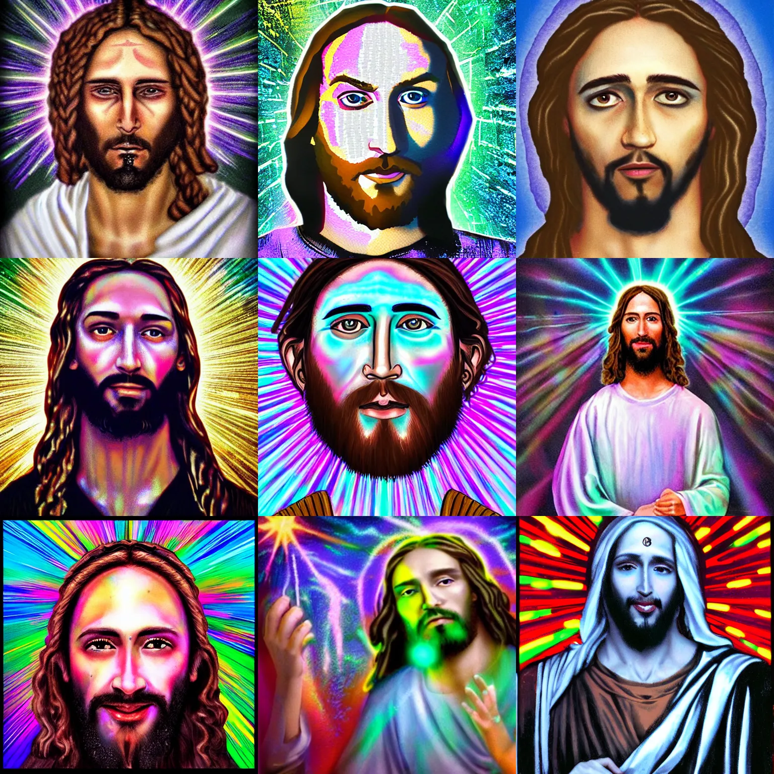 Prompt: raver Jesus, hyper realistic