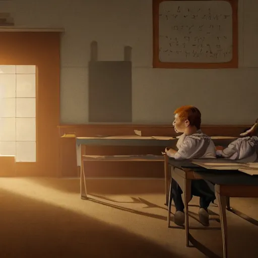 Prompt: fox as a teacher, weta hyperrealism cinematic lighting and compositon