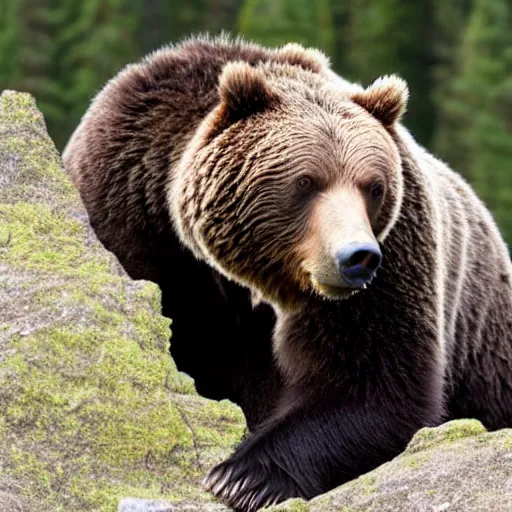 Image similar to close up of a grizzly black cave bearn