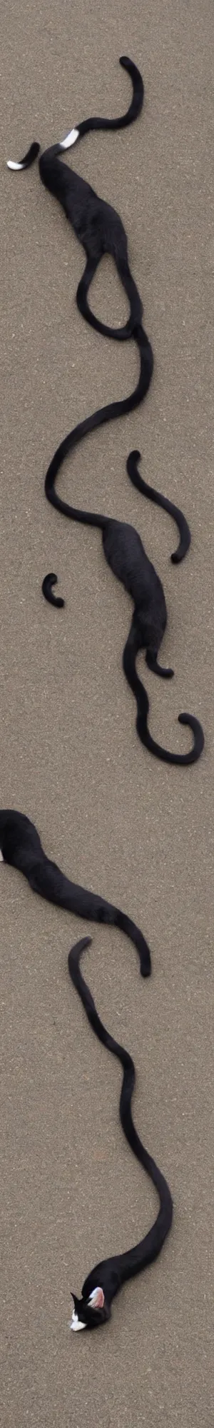 Prompt: a very, very long cat