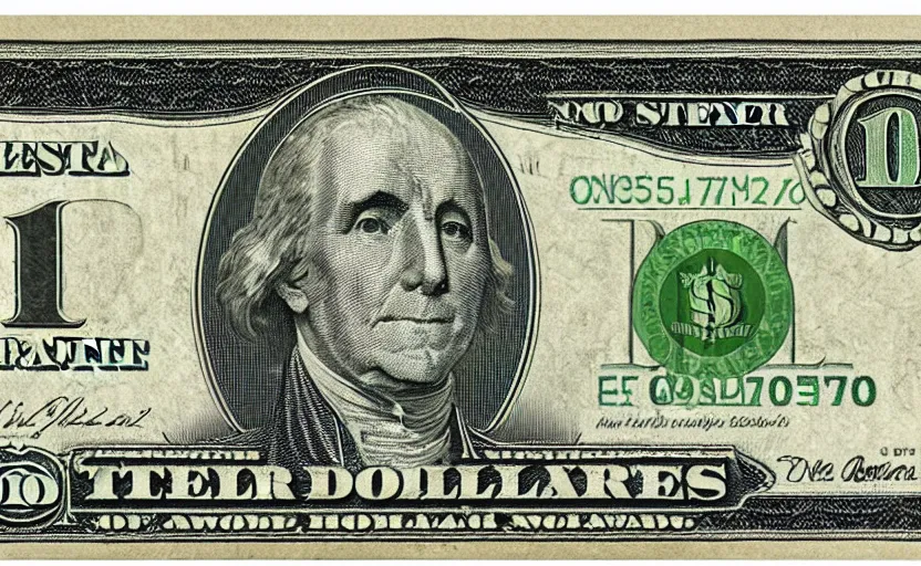 Image similar to rectangular photograph of ten dollar u. s. currency note featuring hamilton