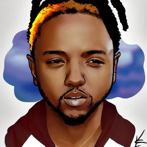 Prompt: Kendrick Lamar as a Anime Character, trending on artstation,