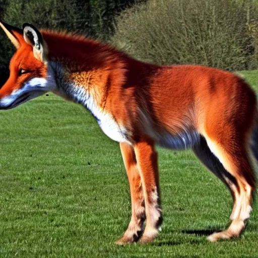 Image similar to Half-horse half-fox, species fusion, selective breeding