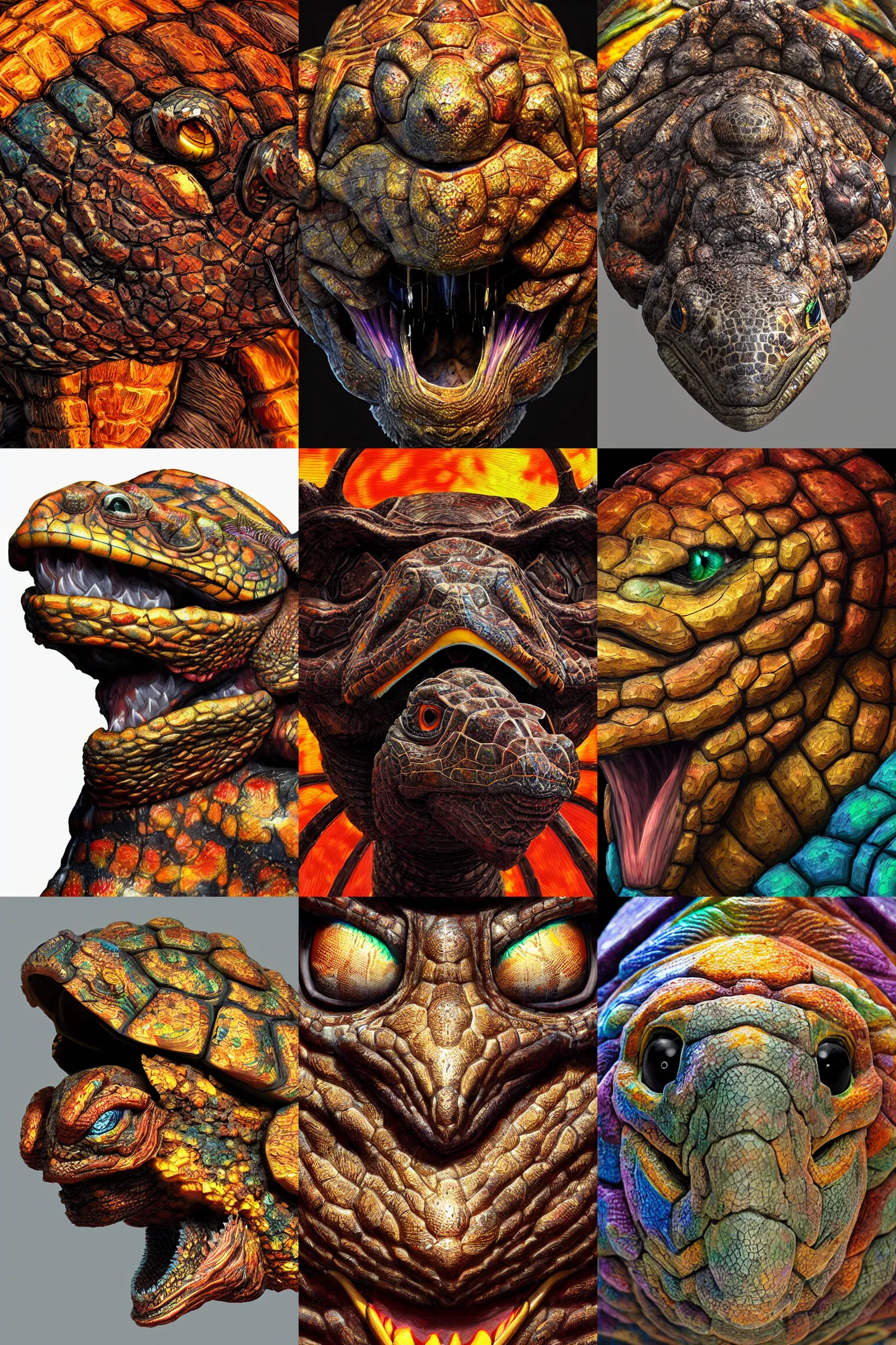 Prompt: russell cord dragon tortoise, painted by hidetaka tenjin and frank paul, trending on artstation, wooden lighting closeup view portrait, mirrored, vibrant colors, mandelbulb 3 d, pixel art