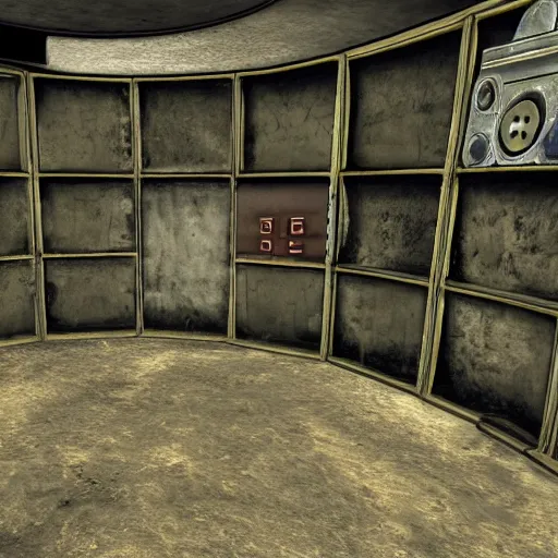 Image similar to fallout vault, bunker, game,