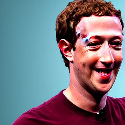 Image similar to Mark Zuckerberg drawn in style of Meatcanyon