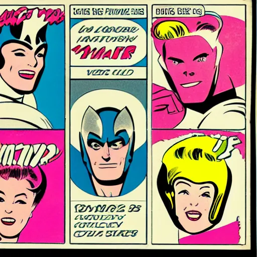 Image similar to color palette silver age comics