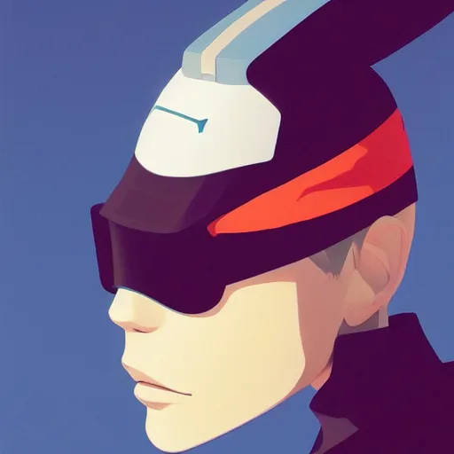 Image similar to face icon stylized minimalist flcl, loftis, cory behance hd by jesper ejsing, by rhads, makoto shinkai and lois van baarle, ilya kuvshinov, rossdraws global illumination