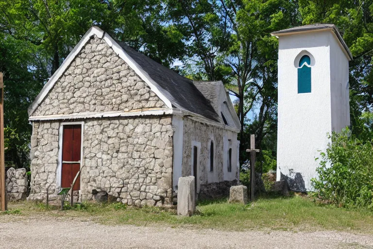 Image similar to the saddest little church in saint sanne