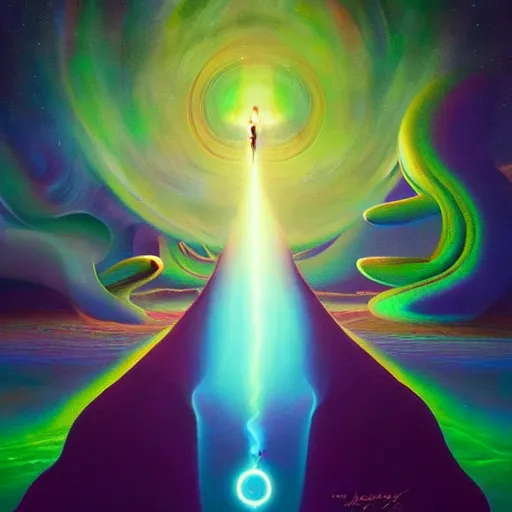 Image similar to initiation ayahuasca journey, astral spirit space journey in oil painting, ayahuasca, trending on artstation, award winning, emotional, by aoshima chiho, by beeple, by afshar petros, by rhads