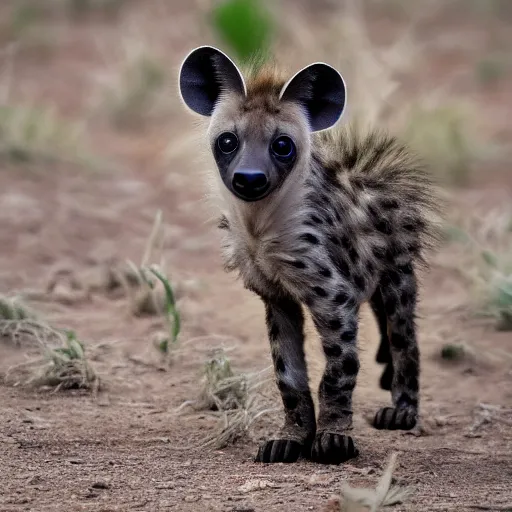 Image similar to baby hyena, 8 k photography