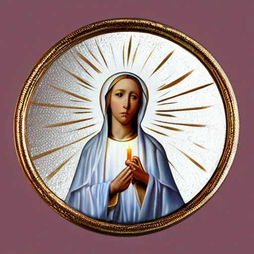 Image similar to virgin mary on a candle