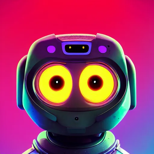 Image similar to portrait of the walle by pixar in the style of cyberpunk neon, art, colorful image, sharp focus, logo, icon, dark background, photo realistic, concept art, unreal render by michal kvac