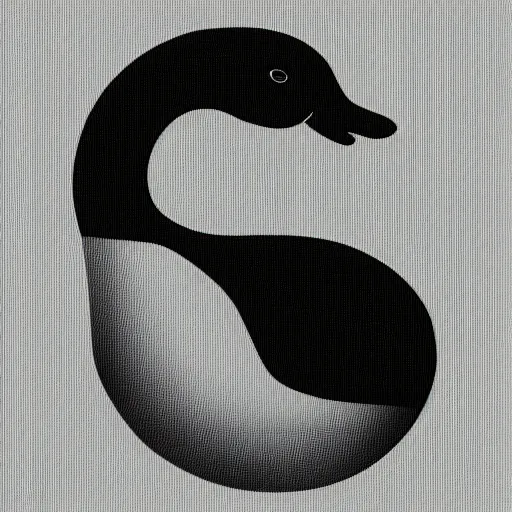 Image similar to a duck logo is shown on a white background, a minimalist painting by jacob duck, behance contest winner, international typographic style, behance hd, logo, flickr