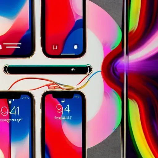 Prompt: an apple ad for a new iphone, beautiful, colorful