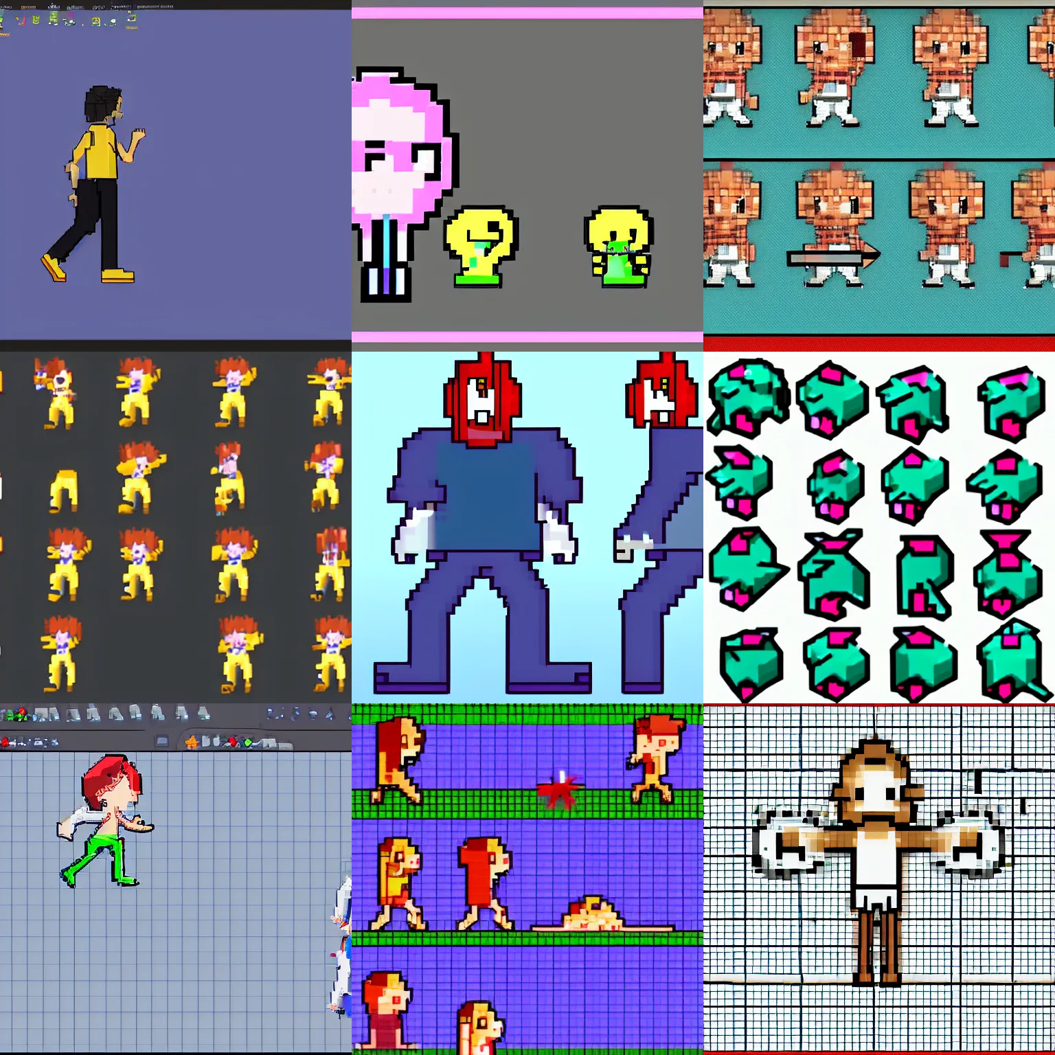 2D Sprite Walking Animation Stable Diffusion