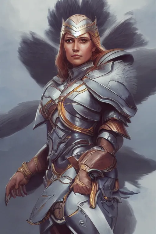 Image similar to amazon valkyrie athena, d & d, fantasy, portrait, highly detailed, headshot, digital painting, trending on artstation, concept art, sharp focus, illustration, art by artgerm and greg rutkowski and magali villeneuve