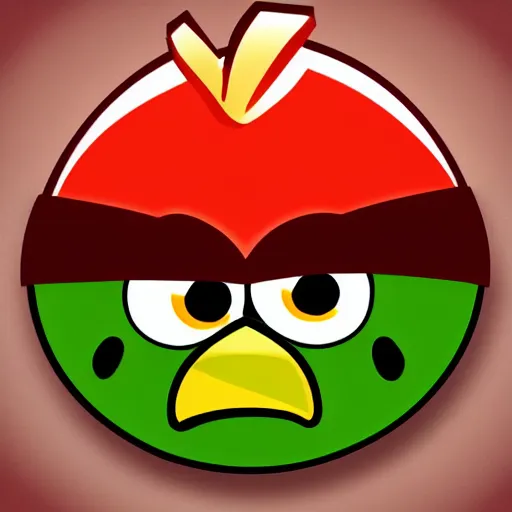 Prompt: the letter q in the style of angry birds app logo design