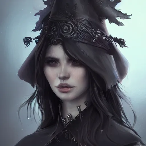 Prompt: dark witch character, highly detailed, digital painting, artstation, concept art, smooth, sharp focus, illustration