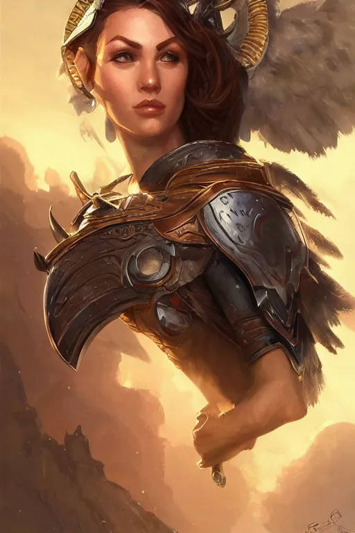 Image similar to amazon valkyrie athena, d & d, fantasy, portrait, highly detailed, headshot, digital painting, trending on artstation, concept art, sharp focus, illustration, art by artgerm and greg rutkowski and magali villeneuve